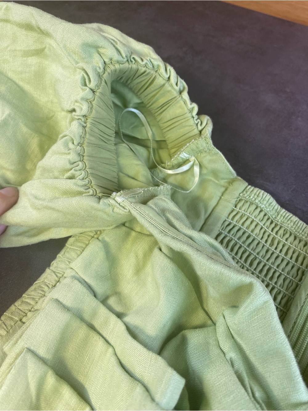 Astr Light Green Puff Sleeve Fit &‎ flare Lined Mini Dress size 4-NWT - Picture 4 of 12